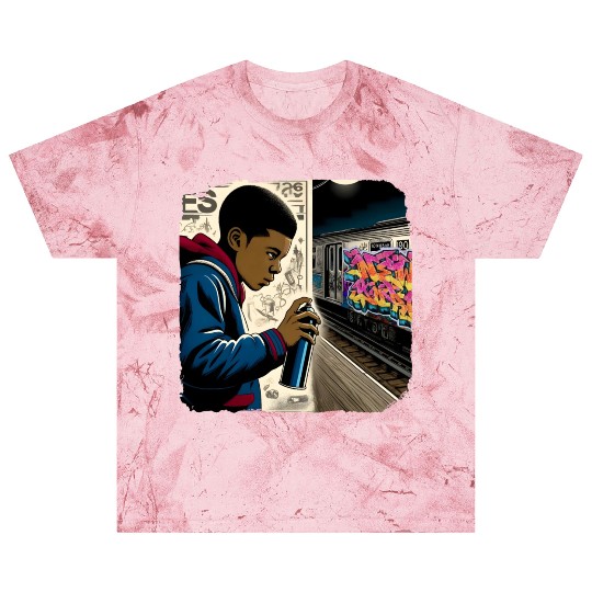 AI Teen in Underground Subway Layup -Masked Border Blast T Shirts