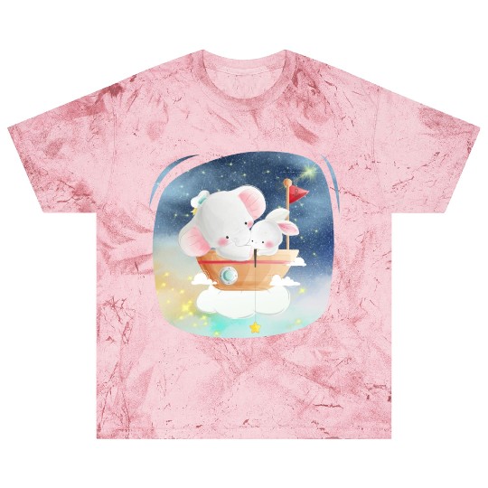 Sailing Elephant and Rabbit Using Boat Fishing Blast T Shirts