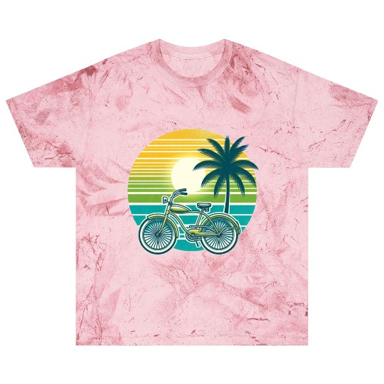 Retro Bike and Palm Tree Blast T Shirts