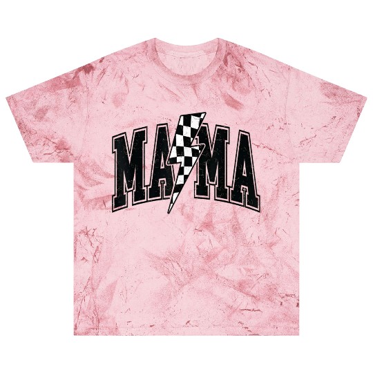 Checkered Mama Lightning Bolt Mothers Day Mother Blast T Shirts