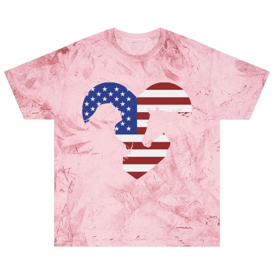 American Flag Horse lover for girls & women Blast T Shirts