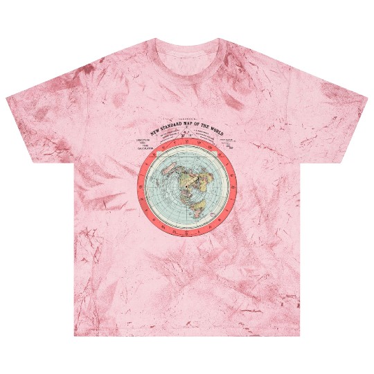 Flat Earth Theory World Map - Funny Conspiracy The Blast T Shirts