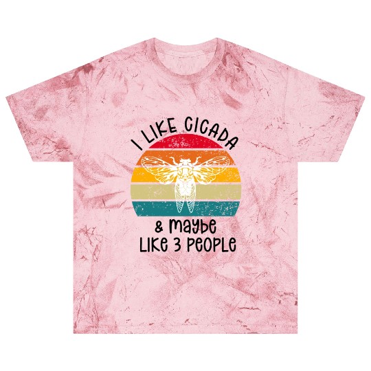 I Like Cicada & Maybe Like 3 People, Retro Sunset Blast T Shirts