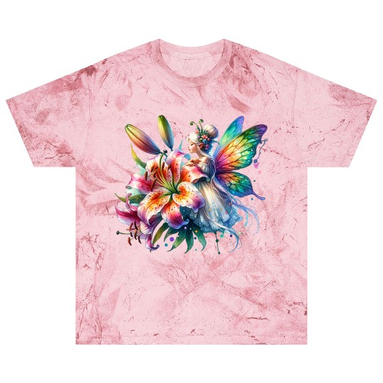 Tiger Lily Fairy Floral Fantasy Watercolor Blast T Shirts