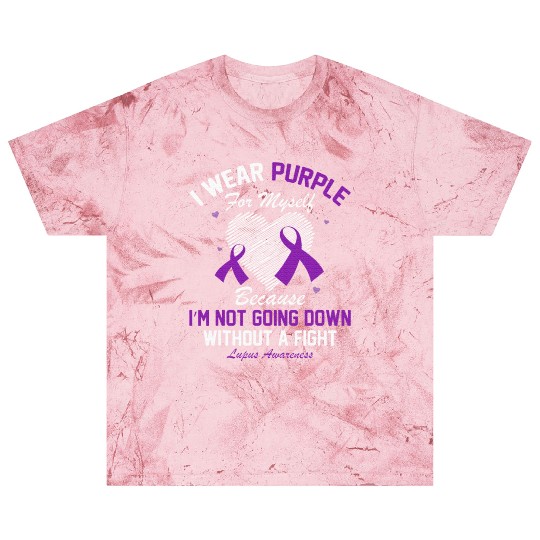 I Wear Purple For Myself Lupus Awareness Heart Blast T Shirts