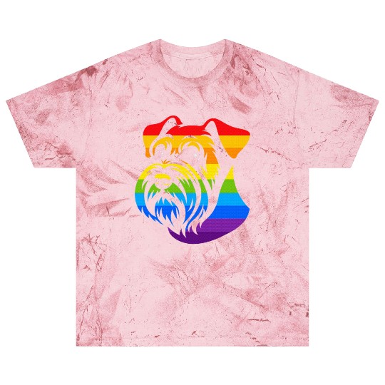 Miniature Schnauzer Rainbow LGBT Gay Pride Lesbian Blast T Shirts