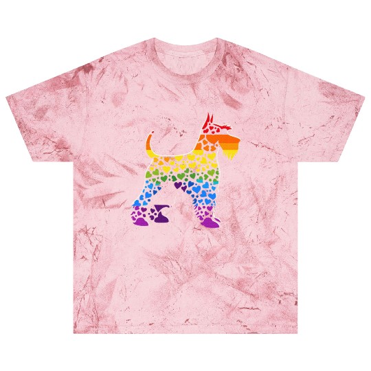 Miniature Schnauzer Rainbow LGBT Gay Pride Lesbian Blast T Shirts