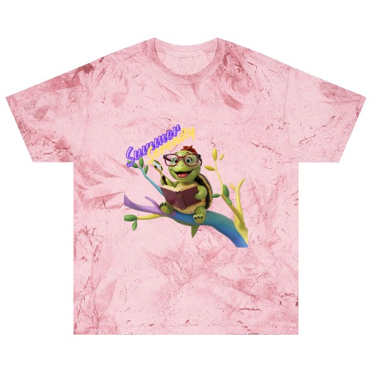 Cute Little Green Sea Turtle on Ocean Blast T Shirts