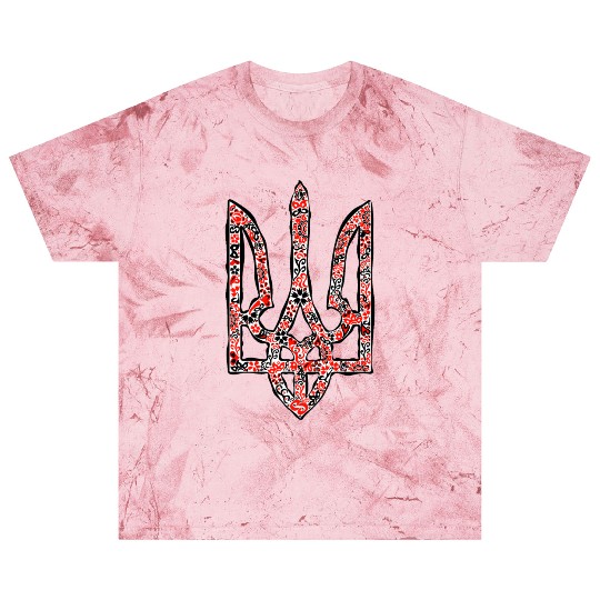 Ukraine trident Tryzub in red and black colors Blast T Shirts