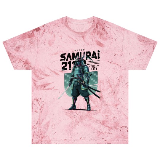 Cyber Samurai 2110: Glowing Katana Warrior Blast T Shirts