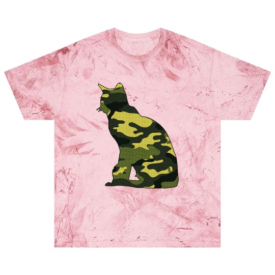 Military Burmese Camo Men Print US Cat Kitty Blast T Shirts