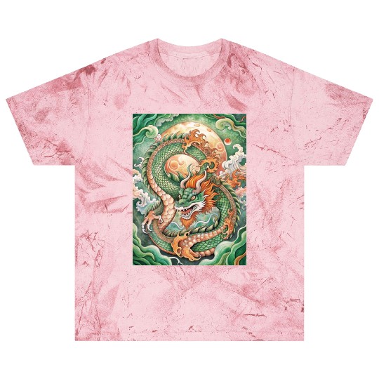 Traditional Chinese Dragon Ink Style Blast T Shirts