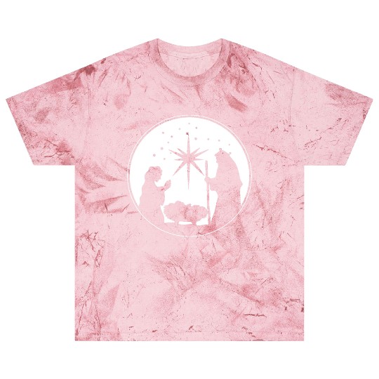 Nativity Scene Silhouette Christmas Market Vendor Blast T Shirts