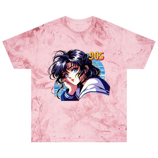 90s Vintage Anime Girl Art Blast T Shirts