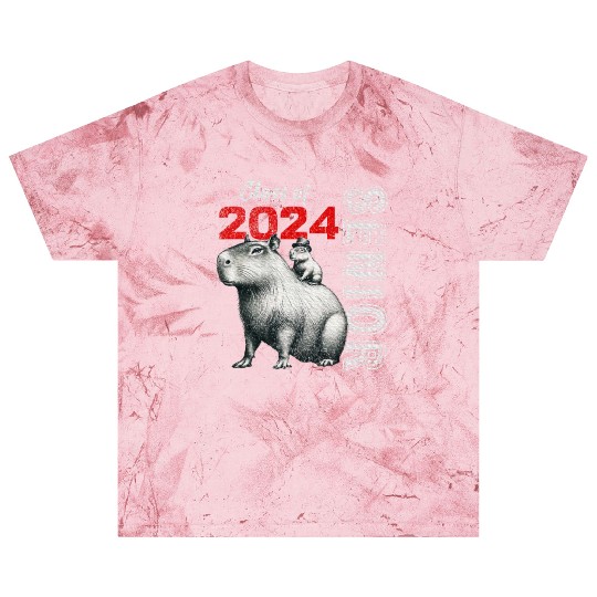 Fun Trendy Unique Capybara Graduation Blast T Shirts