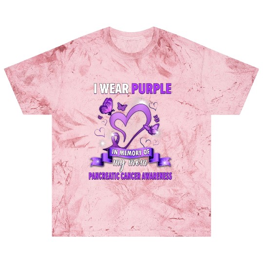 I Wear Purple In Memory Of My Mom Pancreatic Month Blast T Shirts