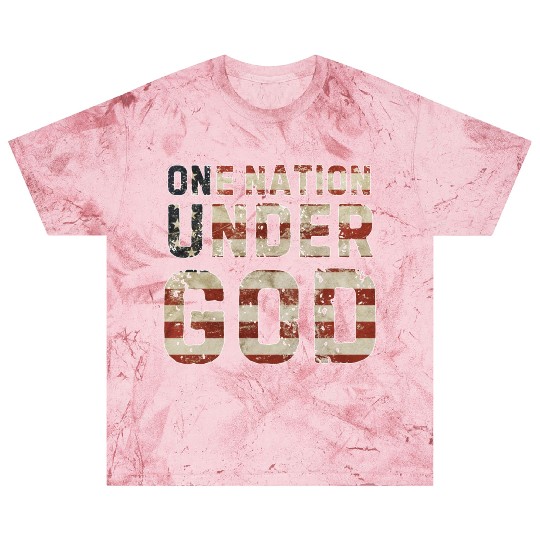US American Flag One Nation Under God 4th Of July Blast T Shirts
