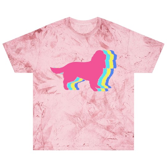 Colorful Springer Spaniel Dog Silhouette Blast T Shirts