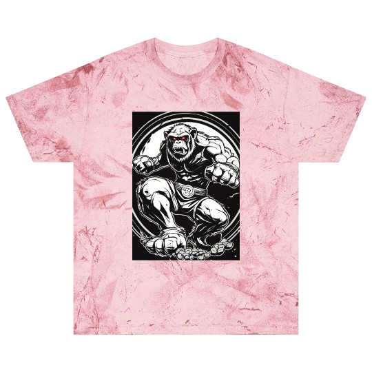 Zombie ape street fighter black and white circle l Blast T Shirts