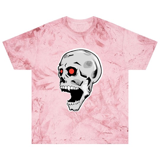 the silver skull looks up Blast T Shirts