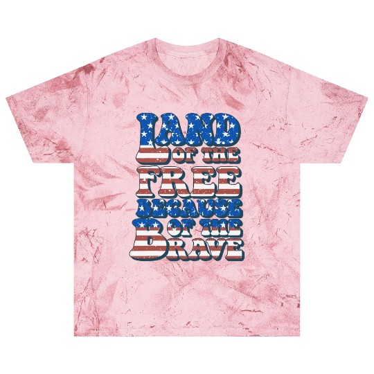US Flag Land Of The Free Because Of The Brave Blast T Shirts