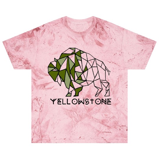 Army Green YStone Bison Design Blast T Shirts