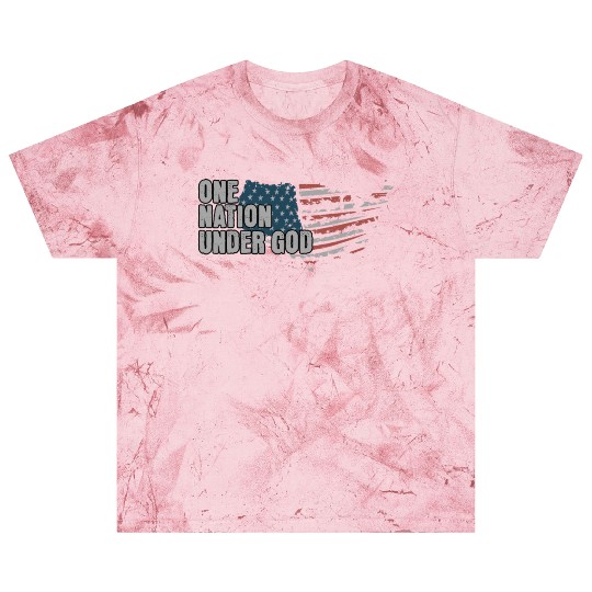 4th Of July One Nation Under God US Flag Faith Blast T Shirts