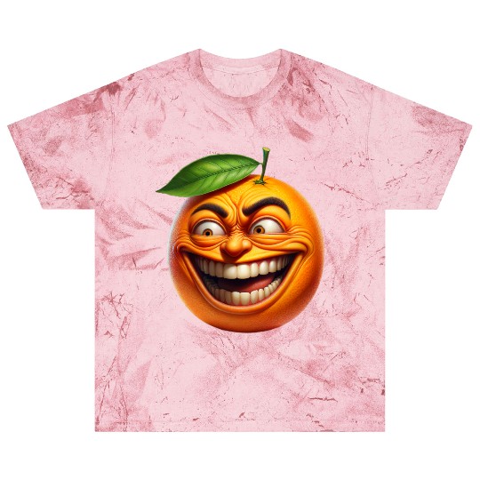 Crazy Orange a Comically Exaggerated Face Blast T Shirts