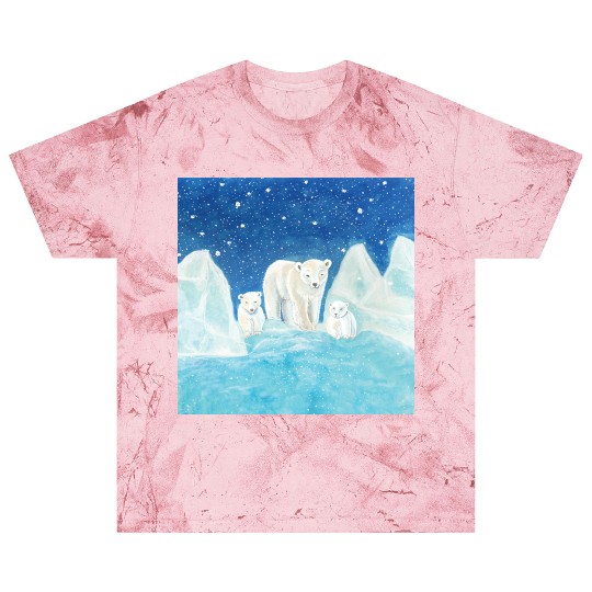 Polar Bears (Ursus maritimus) - Bear Mother & Cubs Blast T Shirts