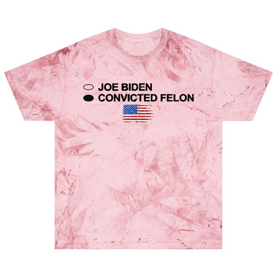 Joe Biden Vs Convicted Felon Funny 2024 Flag Blast T Shirts