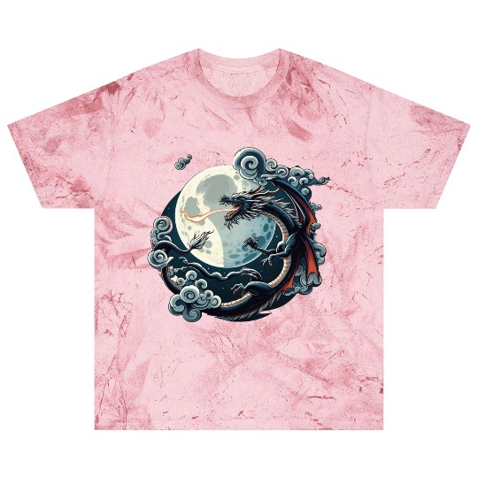 Mystical Dragon and Moon - Celestial Fantasy Blast T Shirts