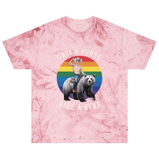 Save A Horse Ride a Bear Funny Gay Bear Pride Blast T Shirts