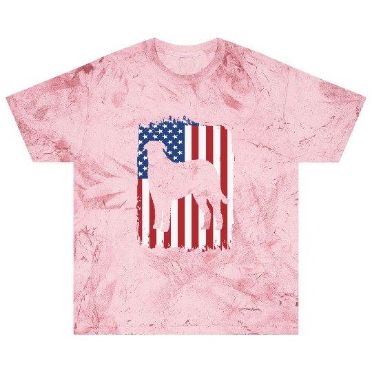 American Flag Patriotic Irish Wolfhound Dog Blast T Shirts