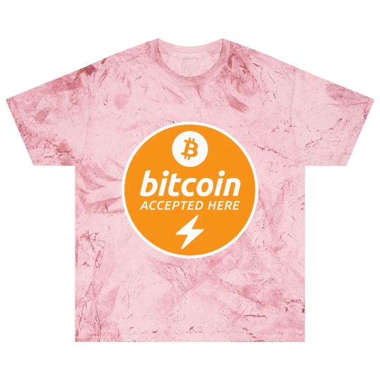 Bitcoin Accepted Here via Lightning Promo Blast T Shirts