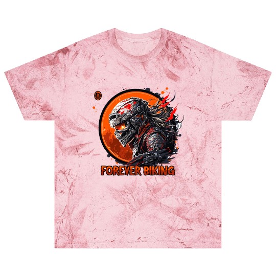 Forever Biking: Skull Emblem Motorcycling Blast T Shirts