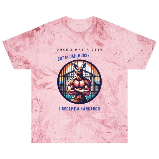 Kangaroo breaks out of jail funny vector graphic Blast T Shirts