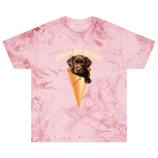 Brown Labrador CHOCOLATE PLEASE Ice Cream Blast T Shirts