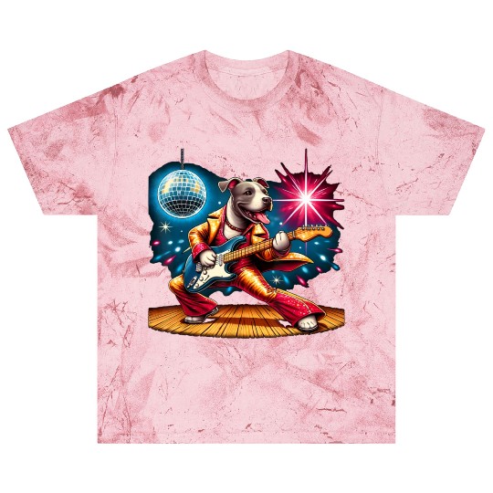 Disco Ball Guitar dog Blast T Shirts