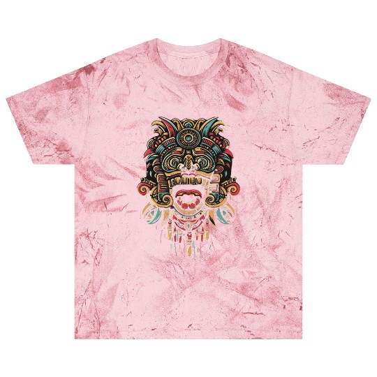Aztec God Ancient Mythology Tonatiuh Warrior Mask Blast T Shirts