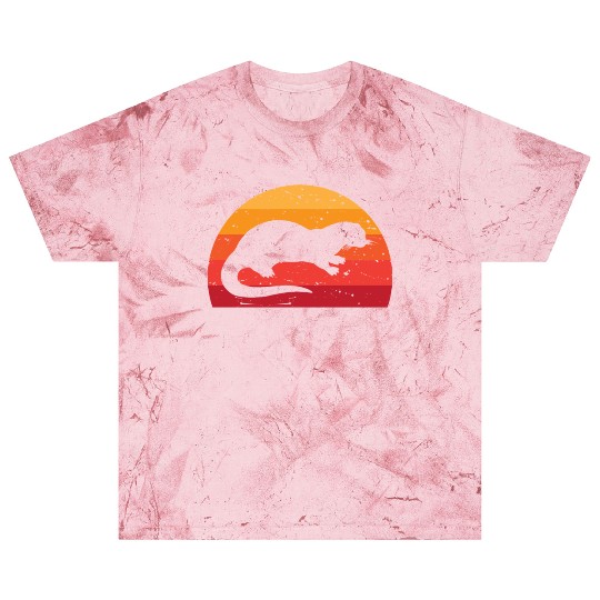 Sea Otter Sunset Retro Cute Lutra Animal Lover Fun Blast T Shirts
