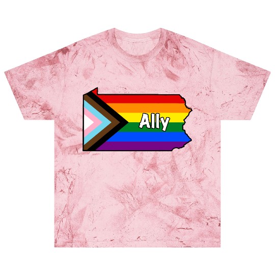 Pennsylvania Pride Ally Progress Flag Blast T Shirts