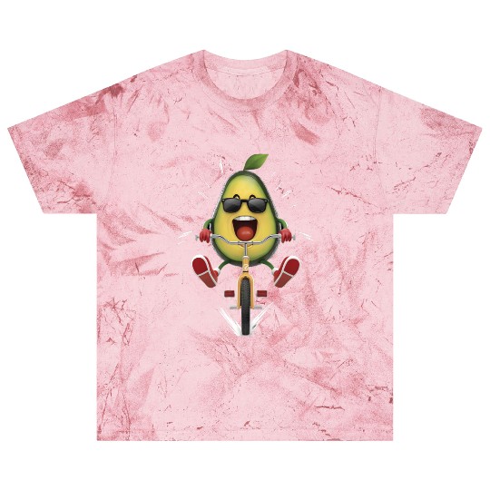 Avocado Cycling On Bike Realistic Blast T Shirts