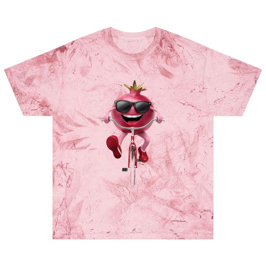 Pomegranate Cycling On Bike Realistic Blast T Shirts