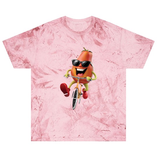 Papaya Cycling On Bike Realistic Blast T Shirts