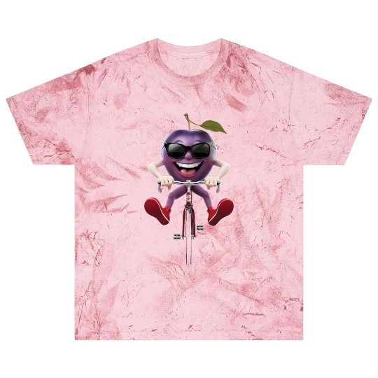 Plum Cycling On Bike Realistic Blast T Shirts