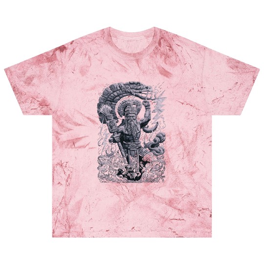 Maya God Mayan Mythology Chaac with Lightning and Blast T Shirts