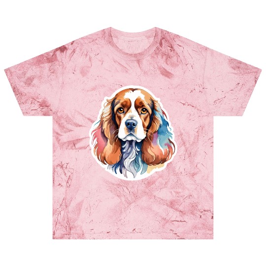 American Cocker Spaniel Watercolor Blast T Shirts