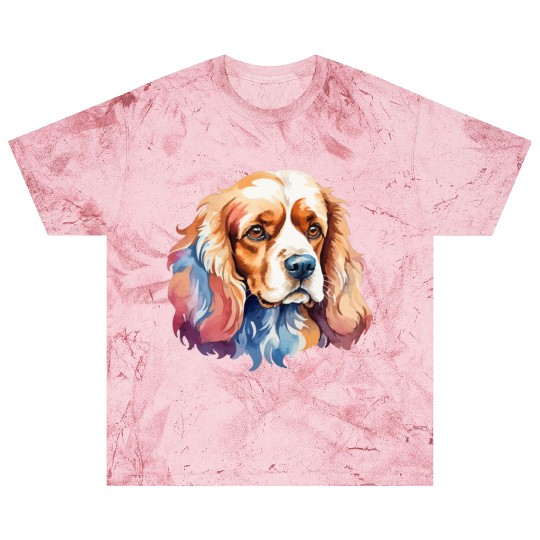American Cocker Spaniel Watercolor Blast T Shirts