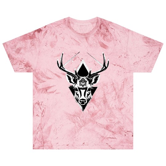 Psychedelic Geometric Deer Blast T Shirts