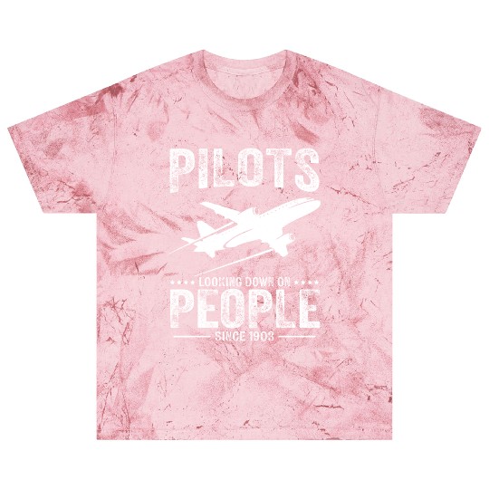 Pilots Looking Down On People Funny Aviation Airpl Blast T Shirts